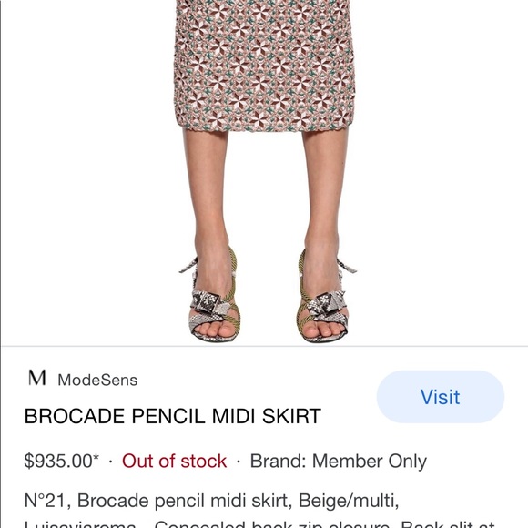 N 21 Pencil High waisted printed midi skirt - Picture 10 of 12